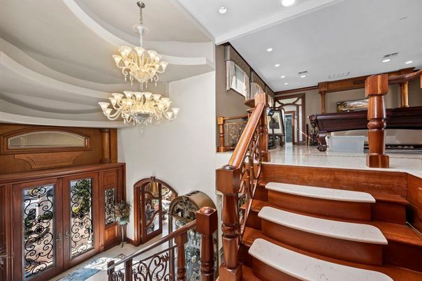 Billiard Table, Chandelier, Interior, Recessed Lighting