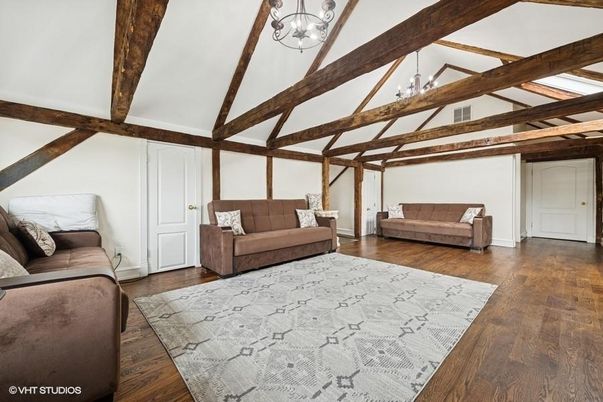 Chandelier, Interior, Pendant Lights, Wooden Beams, Wood Texture Flooring