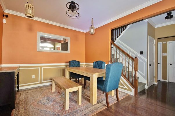 Dining room, Interior, Wood Texture Flooring