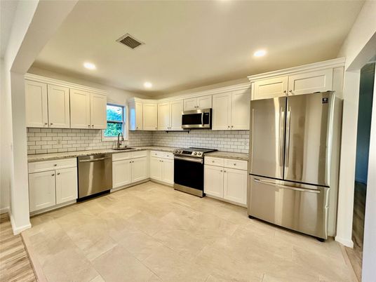 Interior, Kitchen, Recessed Lighting, Stainless Steel Appliances