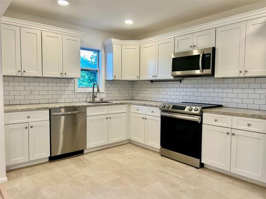 Interior, Kitchen, Recessed Lighting, Stainless Steel Appliances