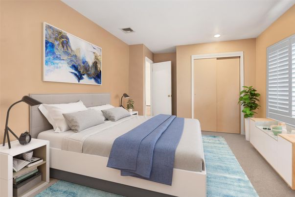 Bedroom, Interior, Recessed Lighting