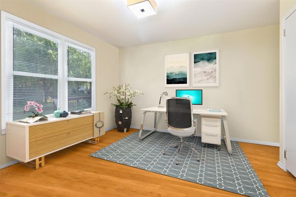 Home Office, Interior, Wood Texture Flooring