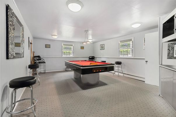 Billiard Table, Game Room, Interior, Pendant Lights
