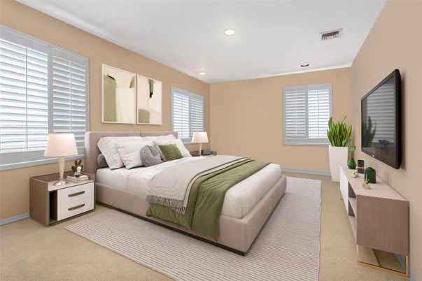 Bedroom, Interior, Recessed Lighting
