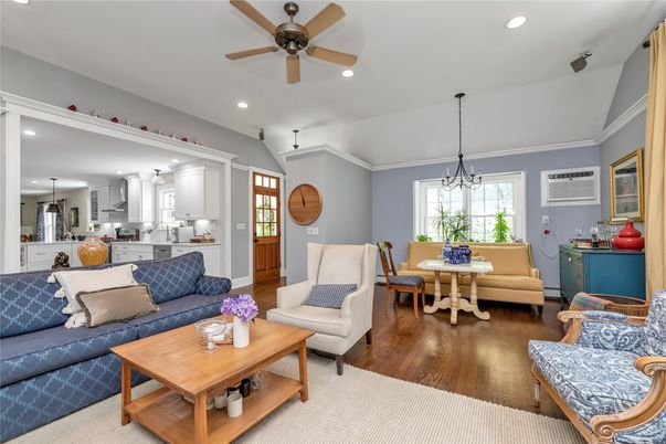 Dining room, Interior, Kitchen, Living room, Pendant Lights, Recessed Lighting, Wood Texture Flooring