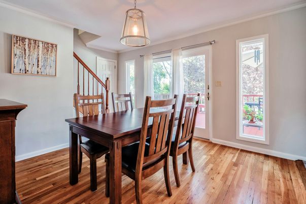 Dining room, Interior, Wood Texture Flooring