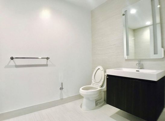 Bathroom, Interior, Recessed Lighting, Wood Texture Flooring