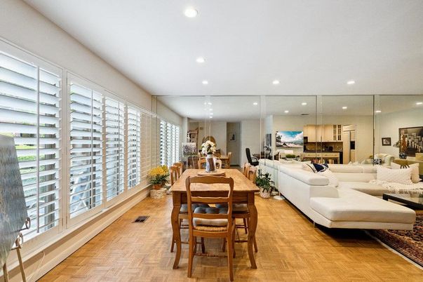 Dining room, Interior, Kitchen, Living room, Pendant Lights, Recessed Lighting, Wood Texture Flooring