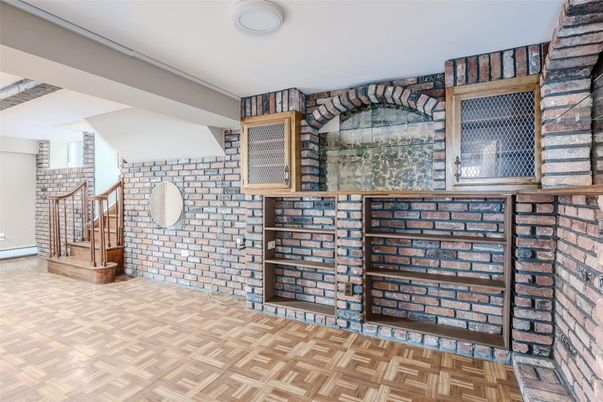 Interior, Stone Walls, Wood Texture Flooring