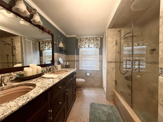 Bathroom, Dual Sink Vanities, Glass Shower, Interior