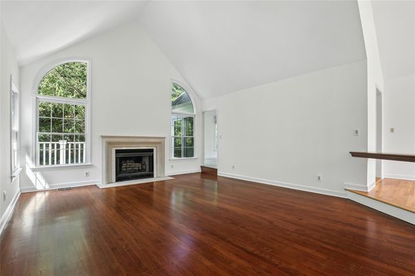 Empty room, Fireplace, Interior, Wood Texture Flooring