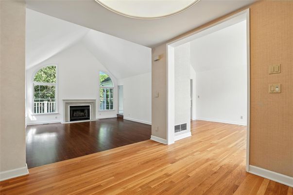 Empty room, Fireplace, Interior, Wood Texture Flooring