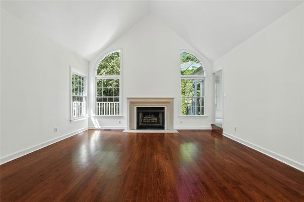 Empty room, Fireplace, Interior, Wood Texture Flooring
