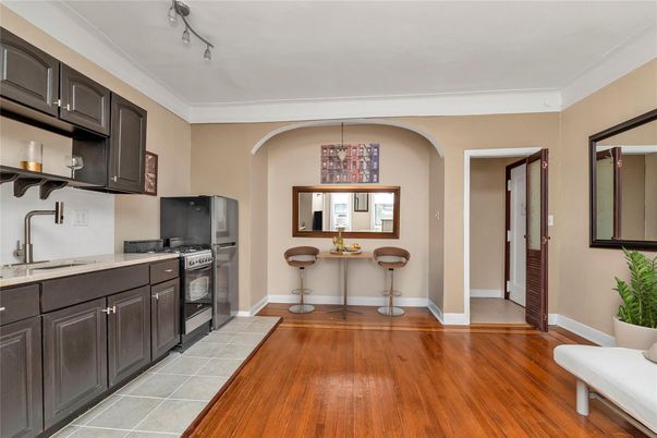 Interior, Kitchen, Wood Texture Flooring