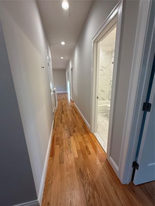 Bathroom, Interior, Recessed Lighting, Wood Texture Flooring
