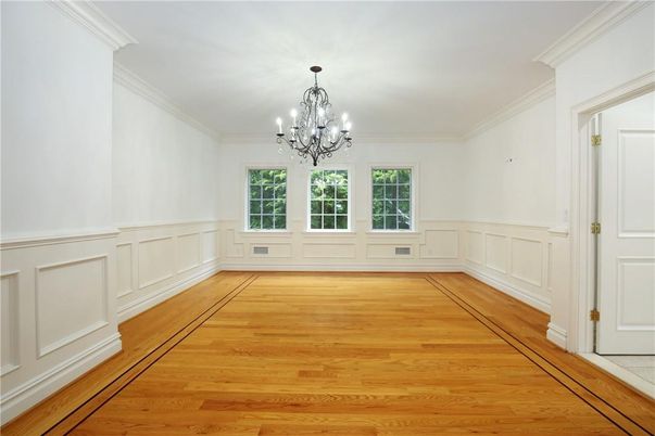 Chandelier, Empty room, Interior, Wood Texture Flooring