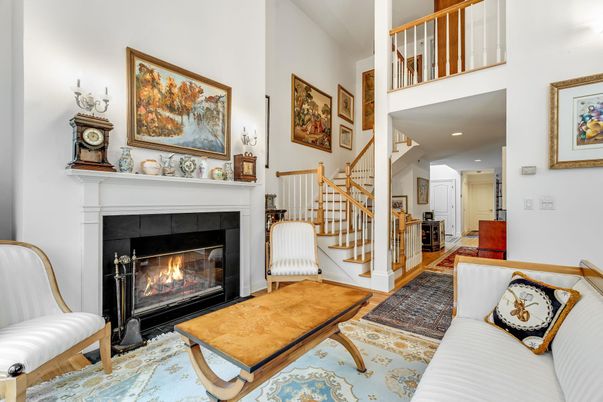 Fireplace, Interior, Living room, Recessed Lighting
