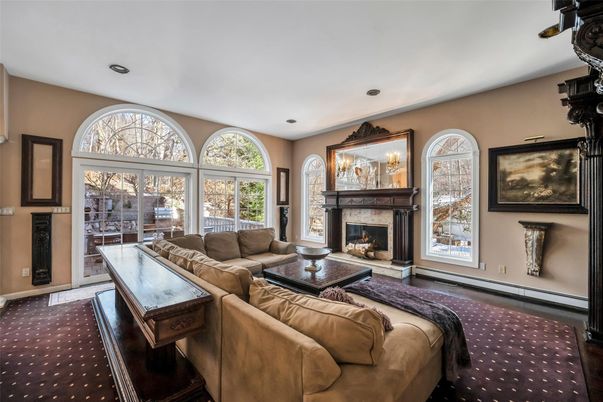 Fireplace, Interior, Living room, Recessed Lighting