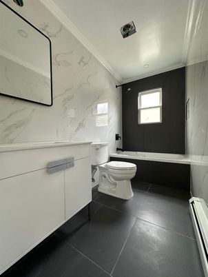 Bathroom, Interior, Marble Walls, Recessed Lighting