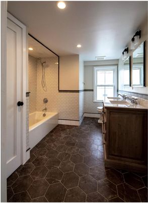 Bathroom, Dual Sink Vanities, Interior, Recessed Lighting