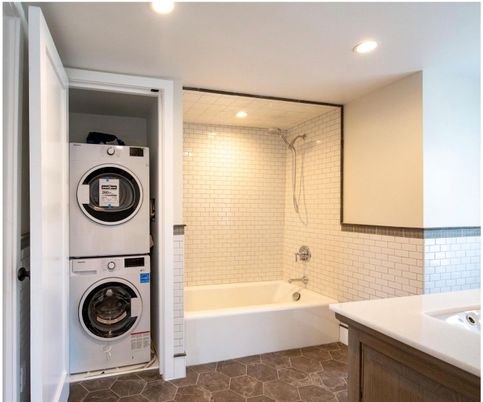 Bathroom, Interior, Recessed Lighting, Utility Closets, Washer