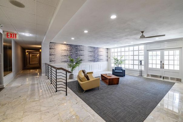Interior, Marble, Recessed Lighting, Stone Walls