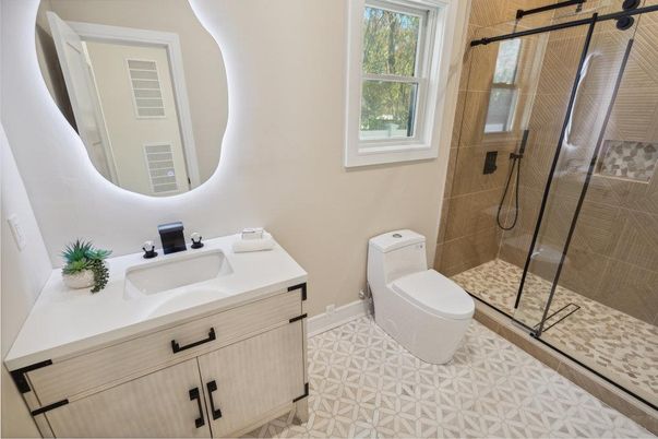 Bathroom, Glass Shower, Interior