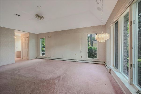 Chandelier, Empty room, Interior