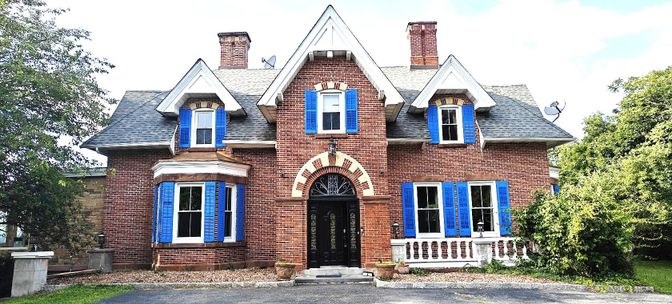 Exterior, Facade, Brick Facade, Tudor Revival
