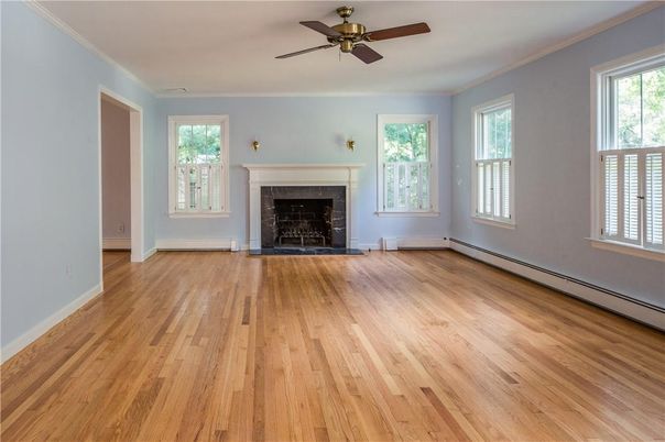Empty room, Fireplace, Interior, Wood Texture Flooring