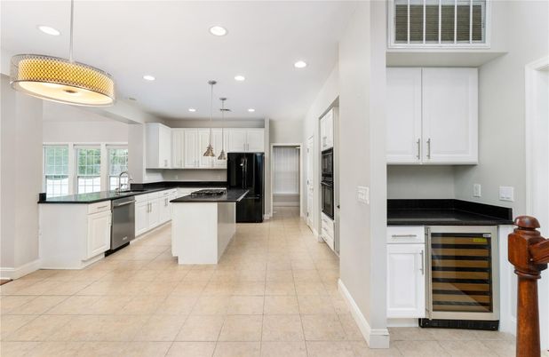 Interior, Kitchen, Pendant Lights, Recessed Lighting, Stainless Steel Appliances