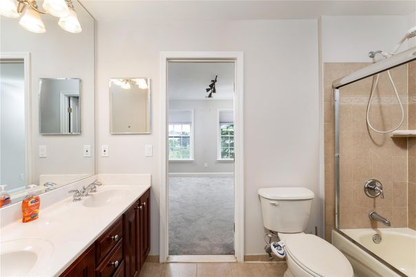 Bathroom, Dual Sink Vanities, Glass Shower, Interior