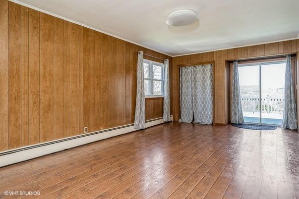 Empty room, Interior, Wood Texture Flooring, Wooden Walls