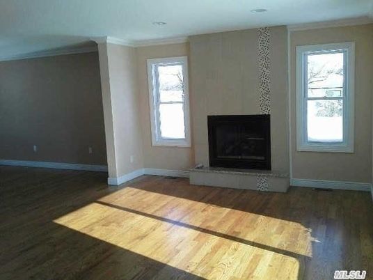 Empty room, Fireplace, Interior, Recessed Lighting, Wood Texture Flooring