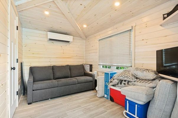 Interior, Living room, Recessed Lighting, Wooden Ceilings, Wood Texture Flooring, Wooden Walls