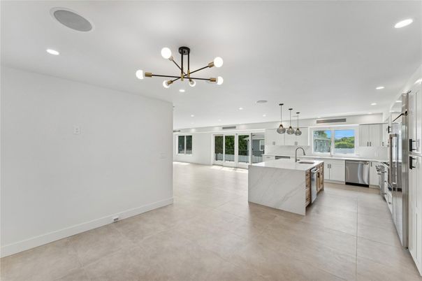 Interior, Kitchen, Pendant Lights, Recessed Lighting, Stainless Steel Appliances