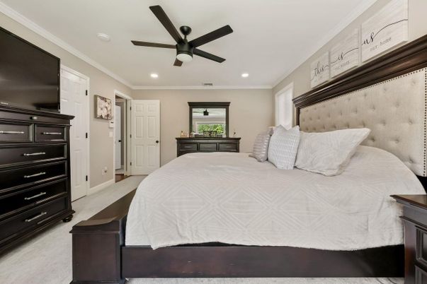 Bedroom, Interior, Recessed Lighting