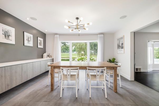 Dining room, Interior, Pendant Lights, Recessed Lighting