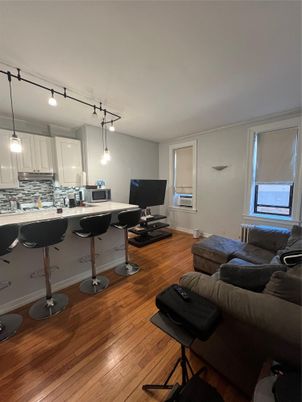 Interior, Kitchen, Living room, Pendant Lights, Wood Texture Flooring