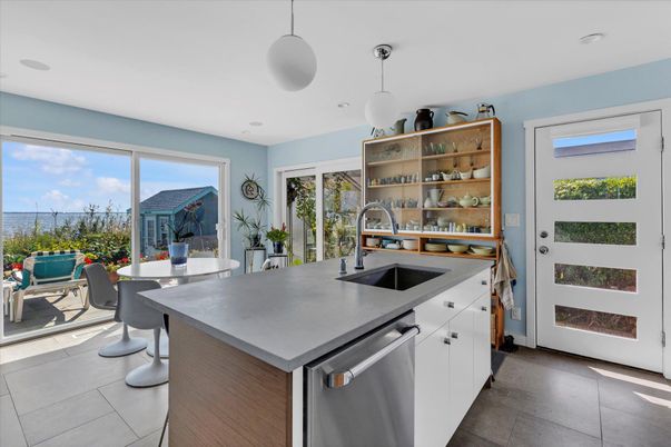 Dining room, Fireplace, Interior, Kitchen, Pendant Lights, Recessed Lighting, Stainless Steel Appliances