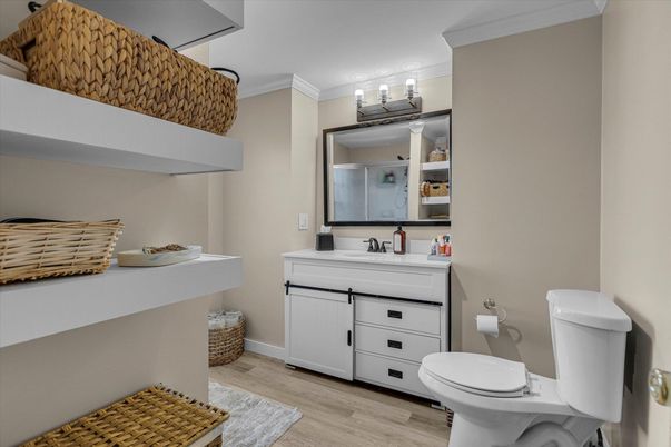 Bathroom, Interior, Wood Texture Flooring
