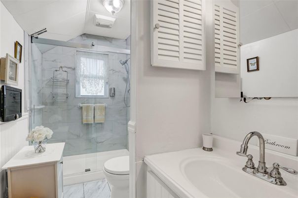 Bathroom, Glass Shower, Interior, Marble, Marble Walls