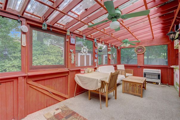 Fireplace, Interior, Sun Room