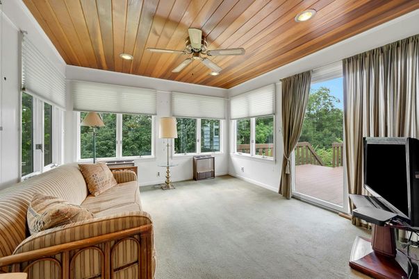 Interior, Living room, Recessed Lighting, Sun Room, Wooden Ceilings