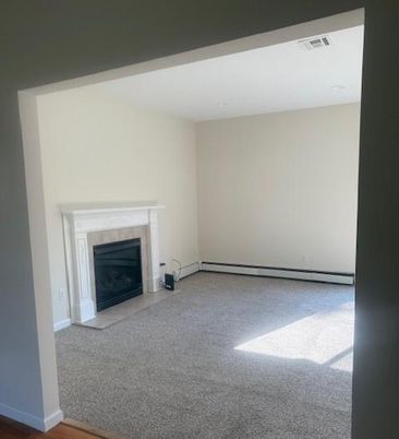 Empty room, Fireplace, Interior