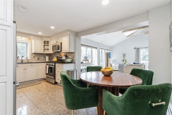 Dining room, Interior, Kitchen, Recessed Lighting, Stainless Steel Appliances