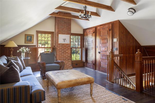Interior, Living room, Stone Walls, Wooden Beams, Wood Texture Flooring