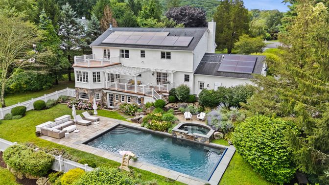 Exterior, Pool, Solar Panels