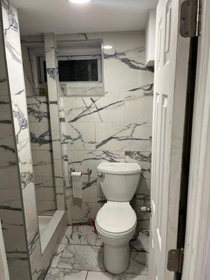 Bathroom, Glass Shower, Interior, Marble, Marble Walls